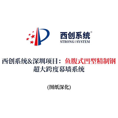 西創系統深圳項目：魚腹式凹型精制鋼超大跨度幕墻系統（節點設計）