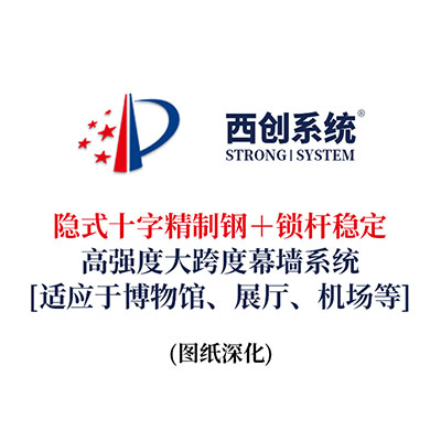 隱式十字精制鋼+鎖桿穩定高強度大跨度幕墻系統（節點優化）