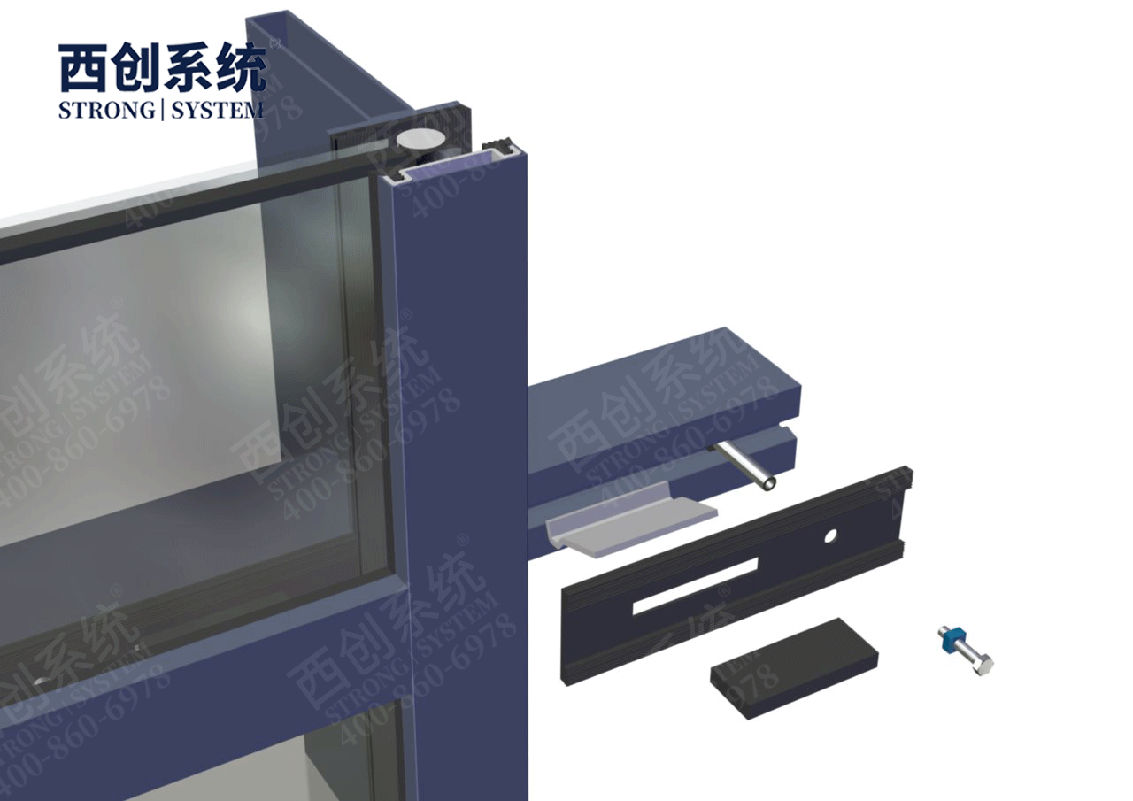 江西新能源科技綜合樓冷彎精制鋼玻璃幕墻系統 —— 西創系統(圖14)