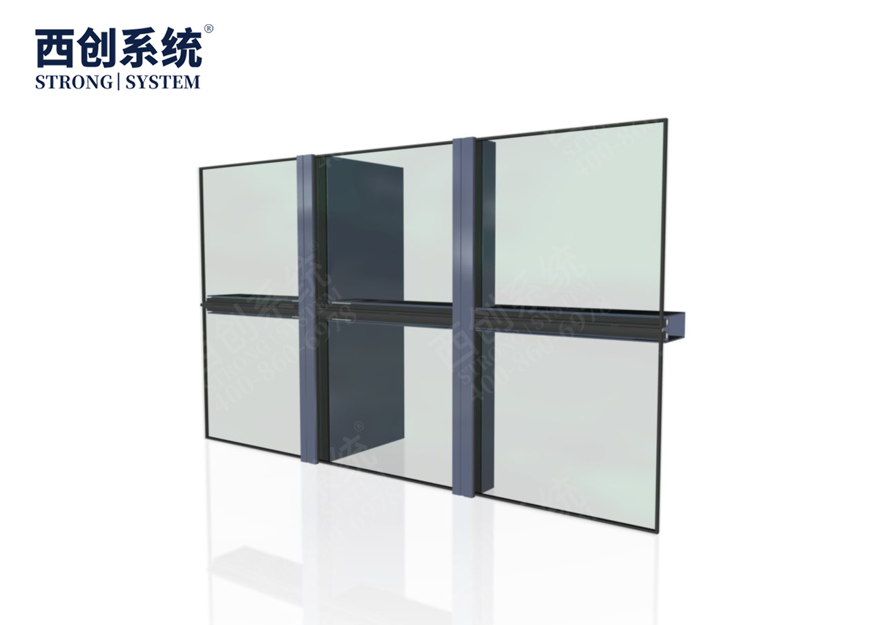 上海舊樓改造項目高層橫向大跨度矩形凹型精制鋼玻璃幕墻——西創系統(圖12)